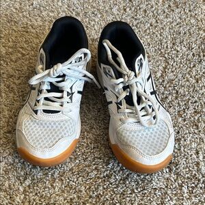 Asics Kids White and Gum Toe Sneakers